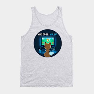 Cute Cool Funny Fox Playing Video Games Gaming Lover animal lover quote artwork Tank Top